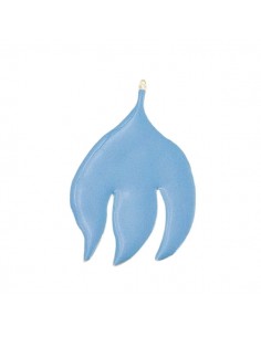 Grande Charm tulipano smaltato pervinca o su un lato...