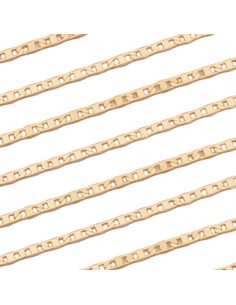 Catena fantasia dorata con maglia ovale 4,5x1,5 mm, x 50