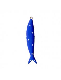 Charm alice bluette smaltata da entrambi i lati con pois...