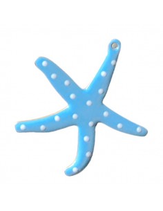 Charm stella marina azzurro cielo smaltata da entrambi i...