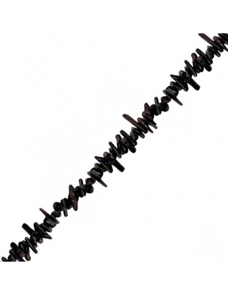 Confezione di 14 perline irregolari di corallo bamboo nero dimensione tra i 3-12 mm