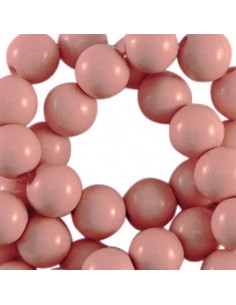 Confezione da 60 perline in acrilico lucido color rosa...