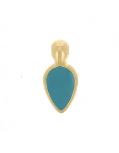 Charm ciondolo pendente a goccia dorato con smaltatura...