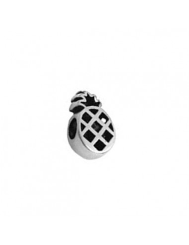 Piccola perlina Charm argentato Ananas 9x16 mm,...