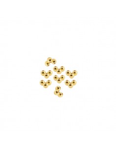 Confezione di 10 perline dorate sfera 4x3,2mm, foro 1,3 mm