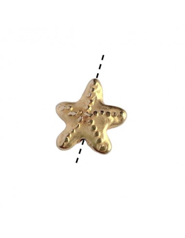 Perla Charm stella marina dorato satinato 15x16...