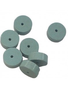 Coppia di due perline a dischetto turchese 10x4mm