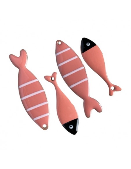Confezione "Non siamo Salmoni!" composto da 4 pesci rosa salmone