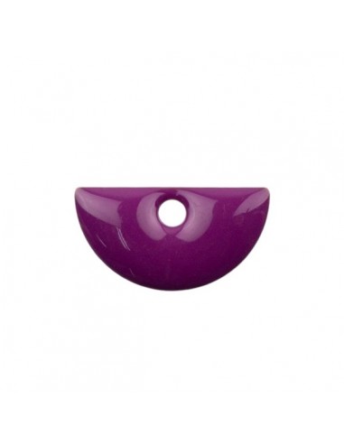 Charm  smaltato mezzaluna violetto 15x8mm, x 1