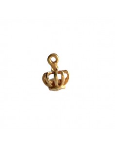 Piccolo Charm corona bombato dorato matt 10x14mm, x 1