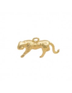 Charm dorato matt tigre in 3D 16x6 mm, x 1