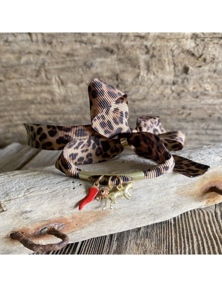 Braccialetto con nastro animalier "Salgari"