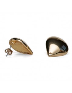 Orecchino dorato a goccia 20x18mm, una coppia
