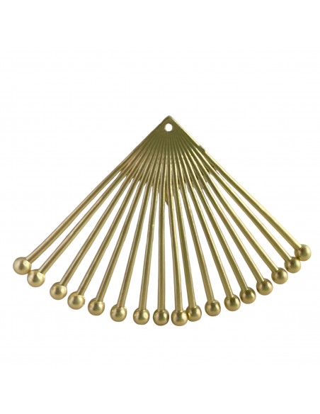 Grande Charm connettore ventaglio dorato  35x50 mm, x 1