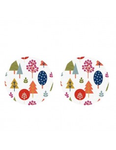 Coppia di pendenti in legno collezione "Christmas" 35 mm...