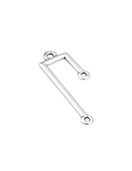 Coppia di Charms connettore argento anticato 12x28mm