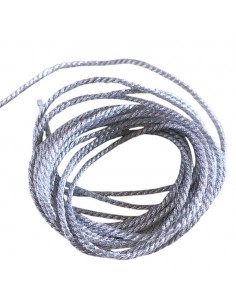 Cordoncino ritorto argento matt 2 mm, 50 cm