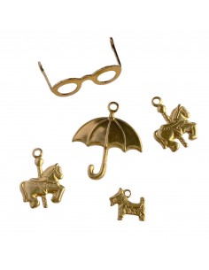 Confezione charms in ottone  "A spasso con Mary Poppins""
