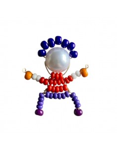 Charm "Happy Lovers" realizzato con perline colorate...