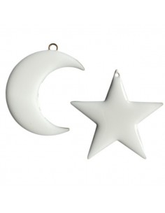 Coppia di Charms "Eclipse duo" composta da luna e stella...