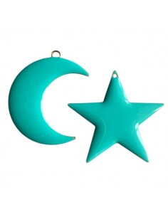 Coppia di Charms "Eclipse duo" composta da luna e stella...