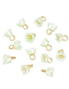 Micro boccioli di fiore in plastica, fatti a mano, verde...