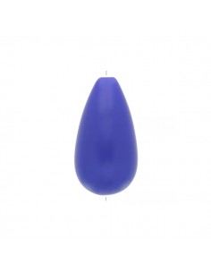Perla a pera in resina opaca color blu scuro  26x14mm, x 1