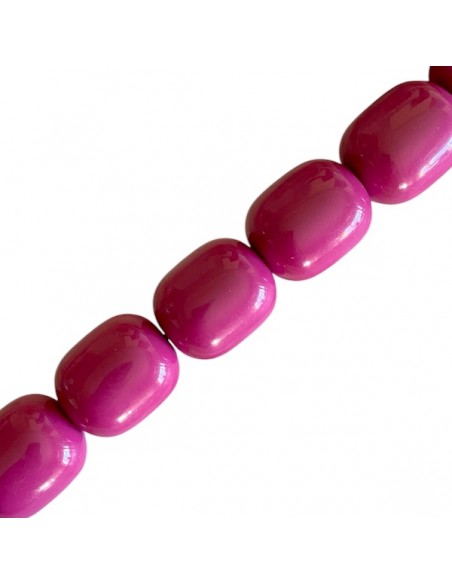 Grande Perla in resina cilindro ciclamino 31x26mm foro3,3mm, x 1