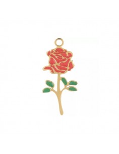 Piccolo Charm dorato in acciaio collezione "Botanica...