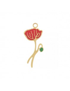 Piccolo Charm dorato in acciaio collezione "Botanica...