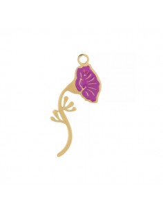 Piccolo Charm dorato in acciaio collezione "Botanica...