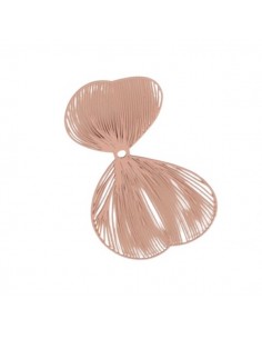 Charm ali di farfalla metallizzato rosa antico matt...
