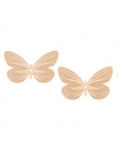Charm farfalla filigranata panna matt 36x25 mm, x 1