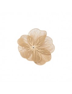 Charm fiore metallizzato sabbia matt composto da 3 strati...