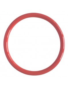 Bangle, bracciale rigido in resina color rosa corallo...