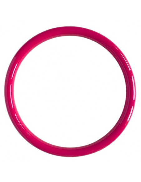 Bangle, bracciale rigido in resina color magenta diametro interno 65 mm
