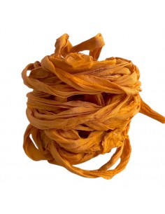Nastro ritorto in seta Sari arancione1 mt