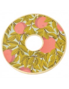 Grande Charm cerchio con stampe Japan Style sfondo foglie...