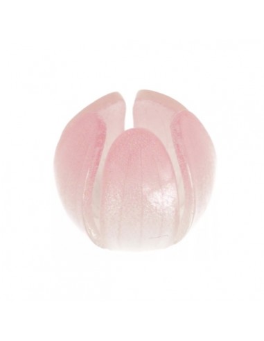 Charm fiore a 5 petali in plastica rosa chiaro...