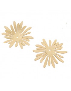Charm fiore smaltato sabbia irregolare 33mm, x 1