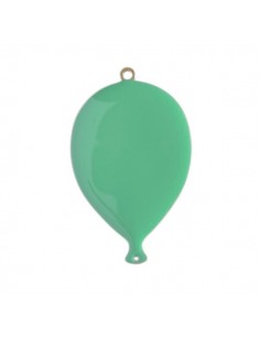 Charm palloncino smaltato verde menta 45x28 mm, x 1