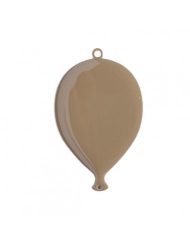 Charm palloncino smaltato visone 45x28 mm, x 1
