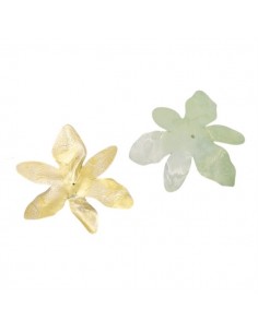 Paillettes Fiore verde veneziano  a 6 petali con retro...