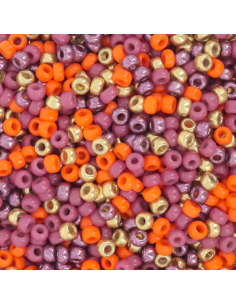Perline miyuki  11/0 mix bagliore africano 1,3x2mm, 8 gr.