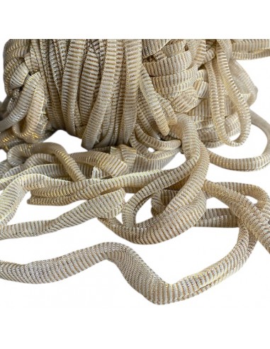Fettuccia in microfibra dorata laminata 1 mt