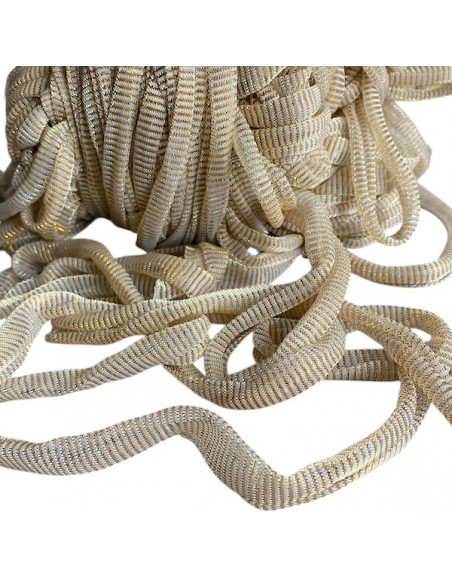 Fettuccia in microfibra dorata laminata 1 mt