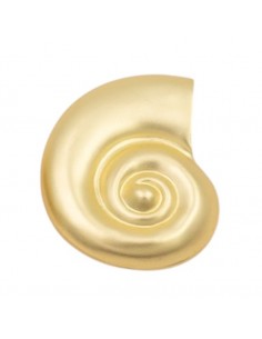 Charm dorato matt conchiglia chiocciola 46x35 mm, x 1