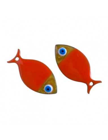 Pesce platessa smaltata corallo su entrambi...