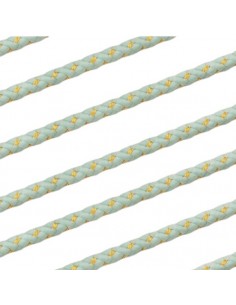 Cordoncino ritorto turchese  e oro dello spessore 3 mm, x...