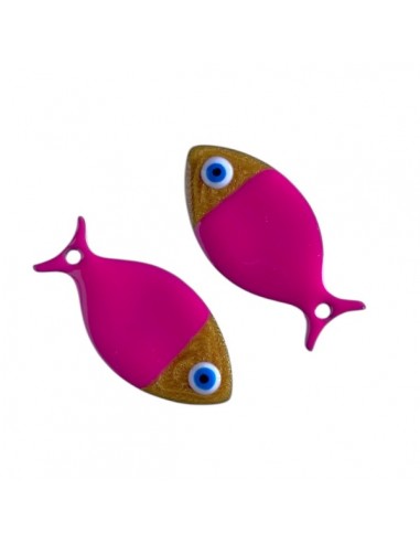 Pesce platessa smaltata fuxia su entrambi lati...